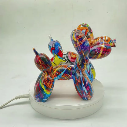 Charming balloon dog statue